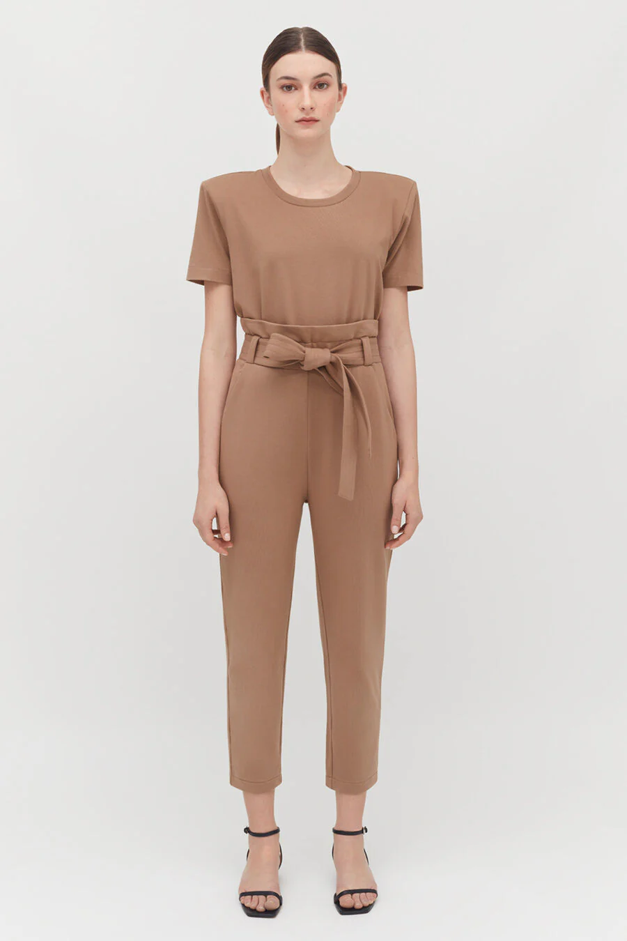 Padded Shoulder Cropped Tee - Image 9
