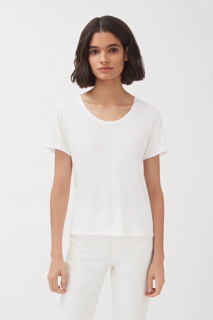 Pima Scoop Neck Tee - Image 10