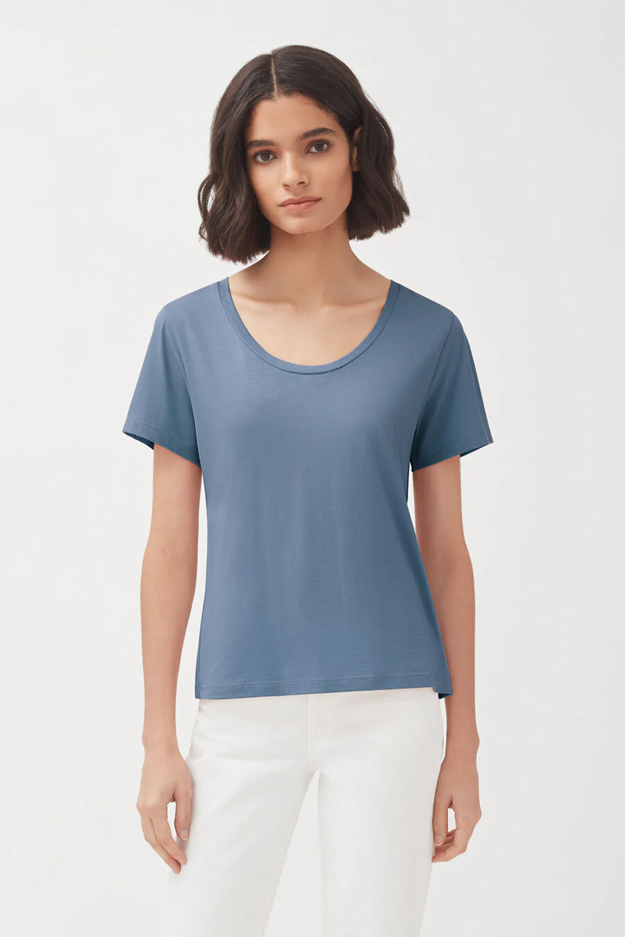 Pima Scoop Neck Tee - Image 15