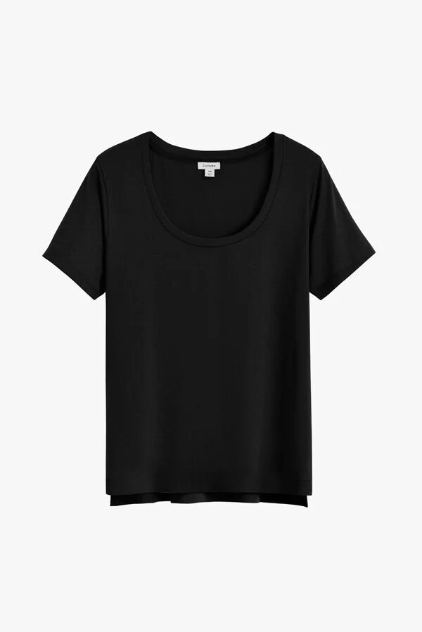 Pima Scoop Neck Tee - Image 4