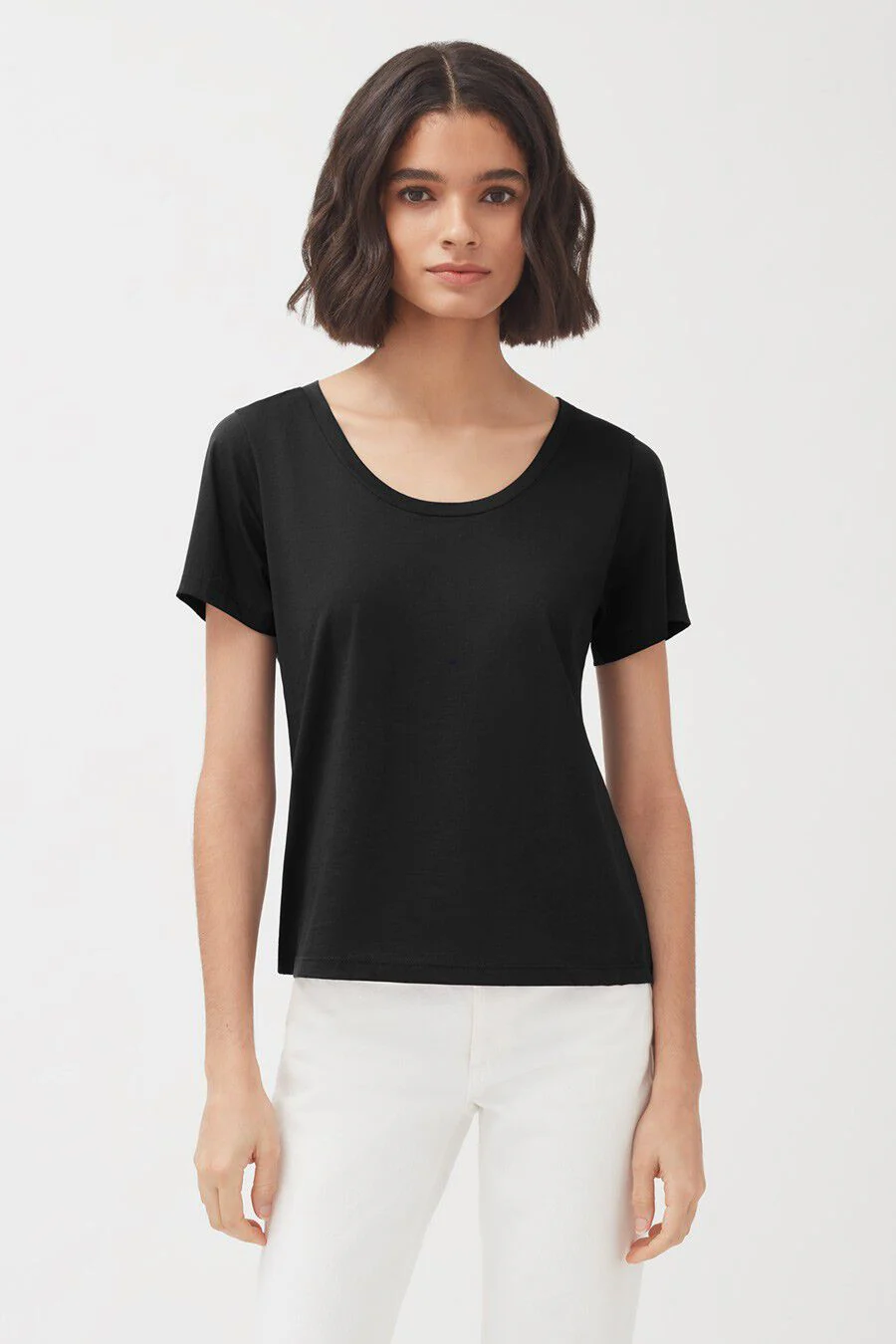 Pima Scoop Neck Tee - Image 5