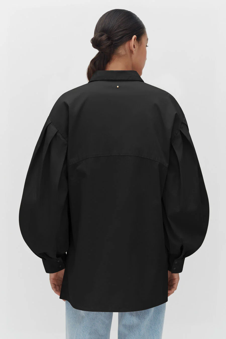 Poplin Balloon Sleeve Shirt - Image 3