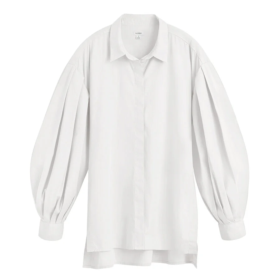 Poplin Balloon Sleeve Shirt - Image 7