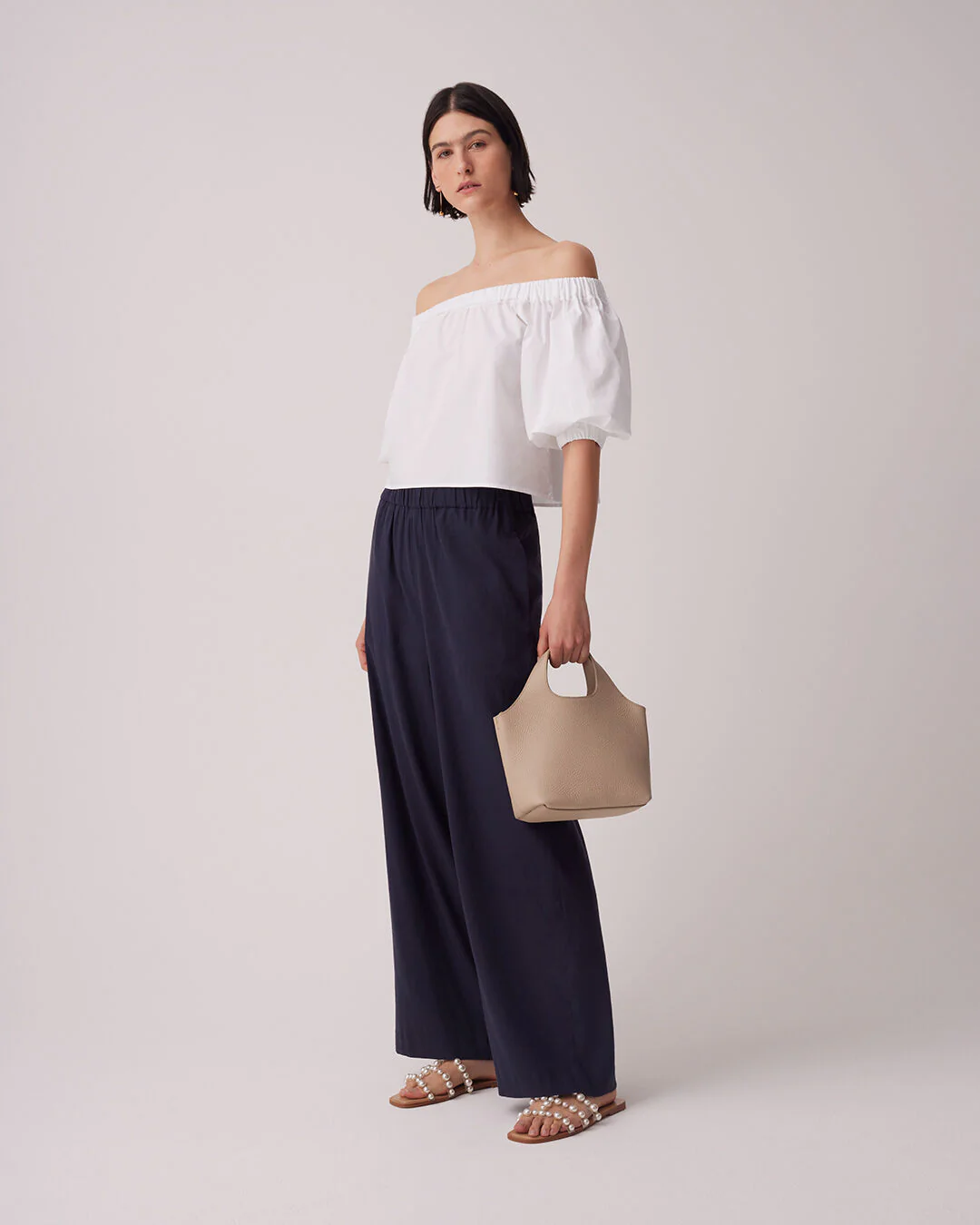 Poplin Off-The-Shoulder Cropped Top - Image 2