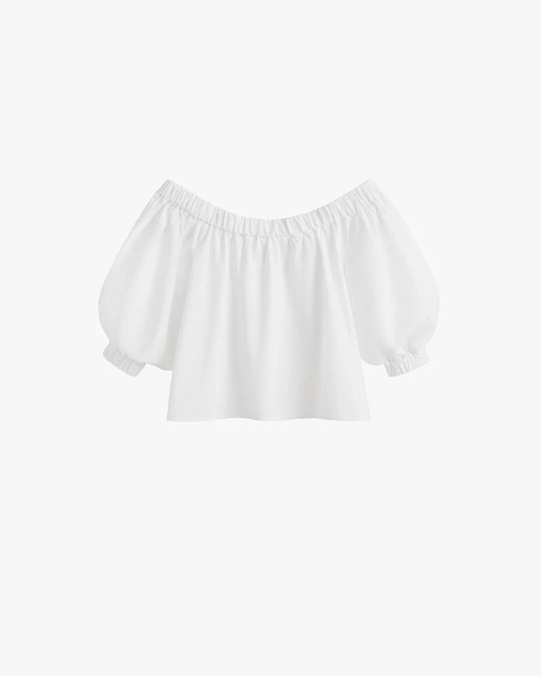 Poplin Off-The-Shoulder Cropped Top - Image 4