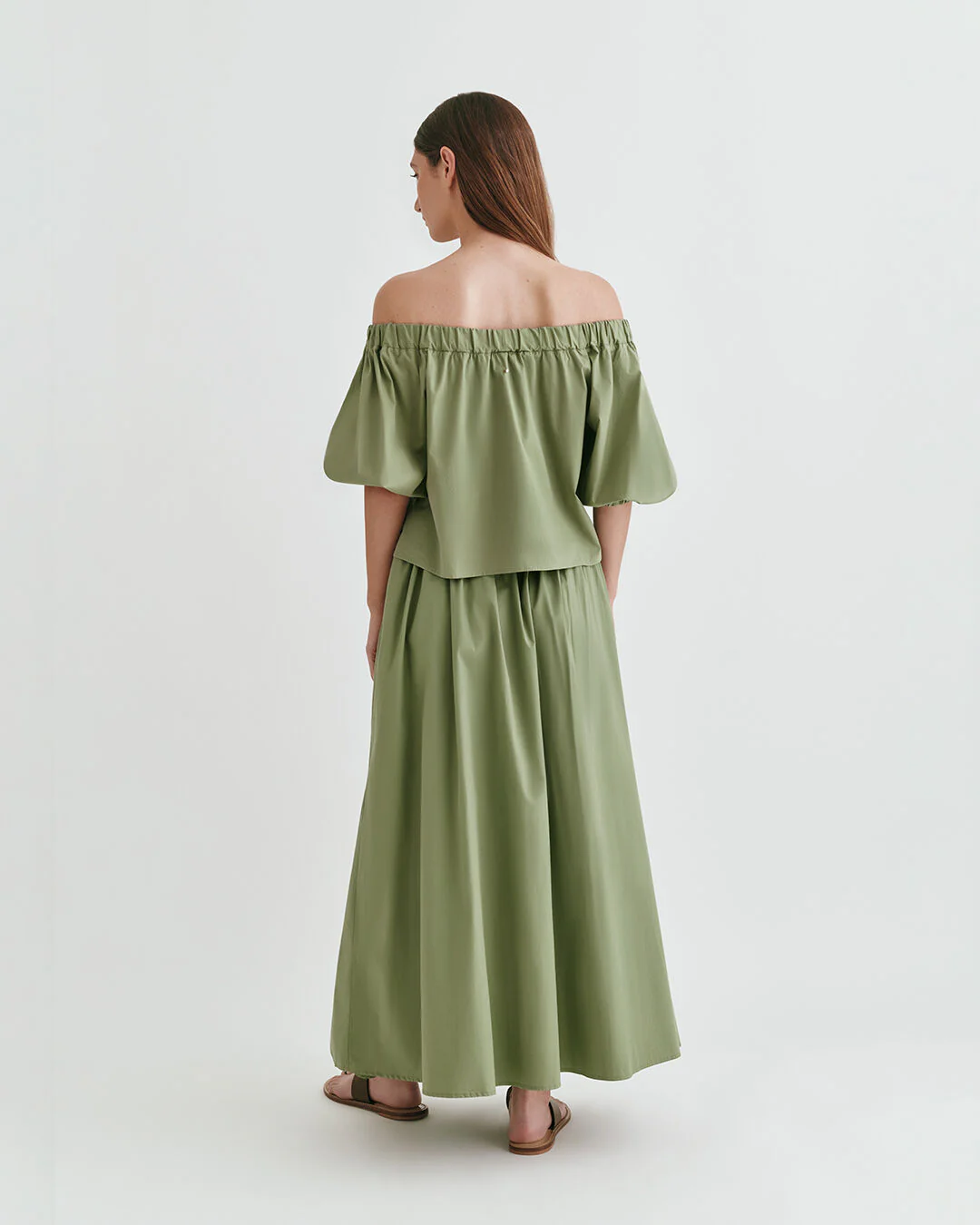 Poplin Off-The-Shoulder Cropped Top - Image 8