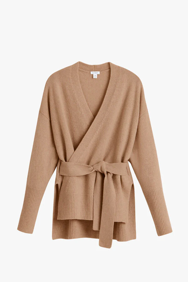 Recycled Cashmere Soft Wrap Sweater - Image 11