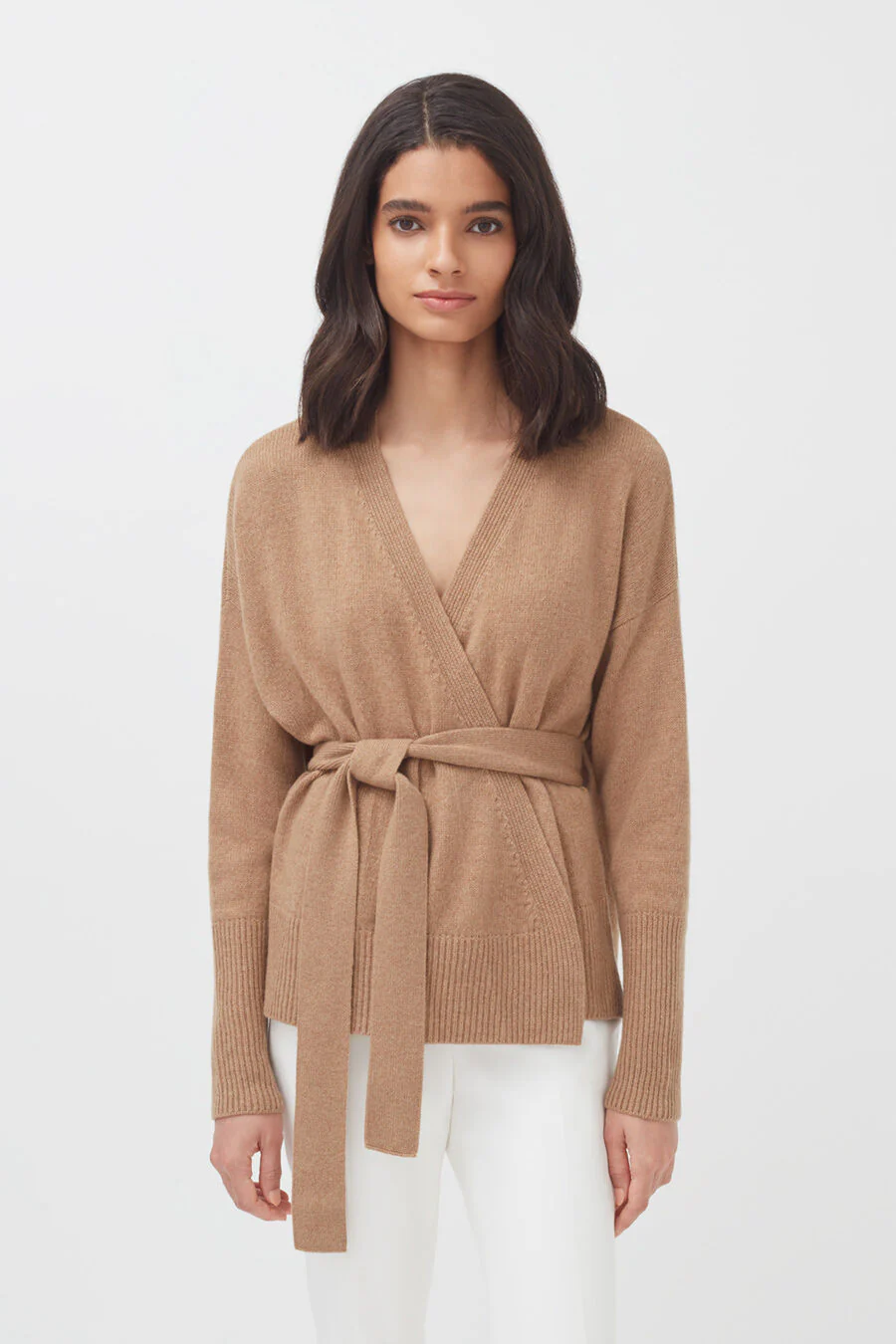 Recycled Cashmere Soft Wrap Sweater - Image 12