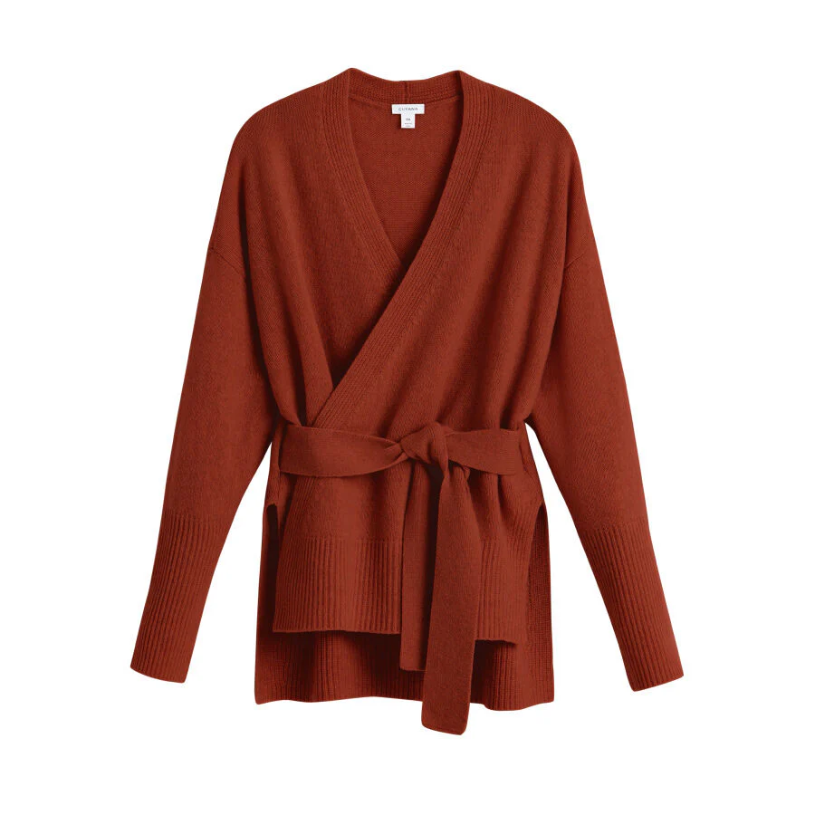 Recycled Cashmere Soft Wrap Sweater - Image 13