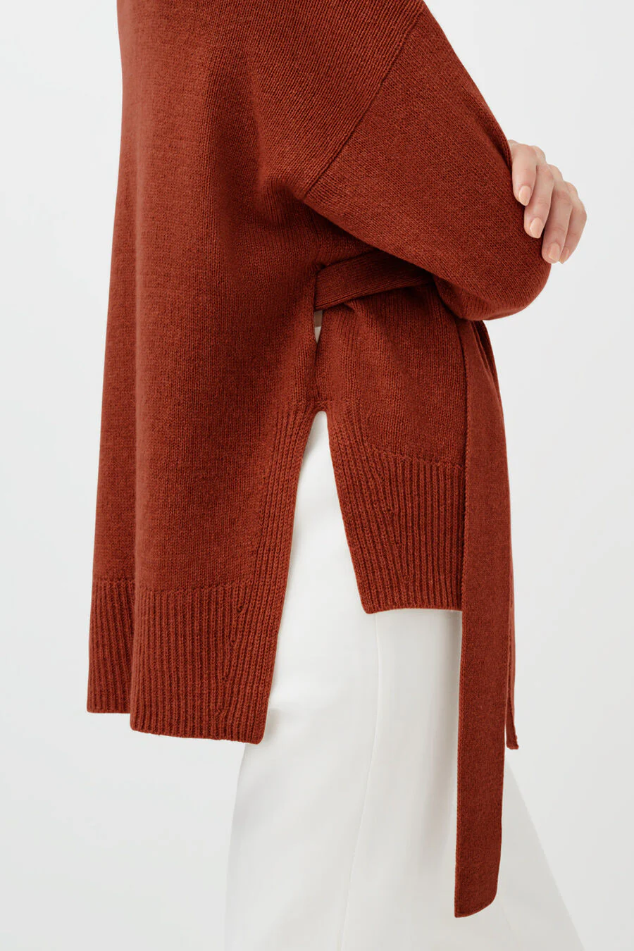 Recycled Cashmere Soft Wrap Sweater - Image 15
