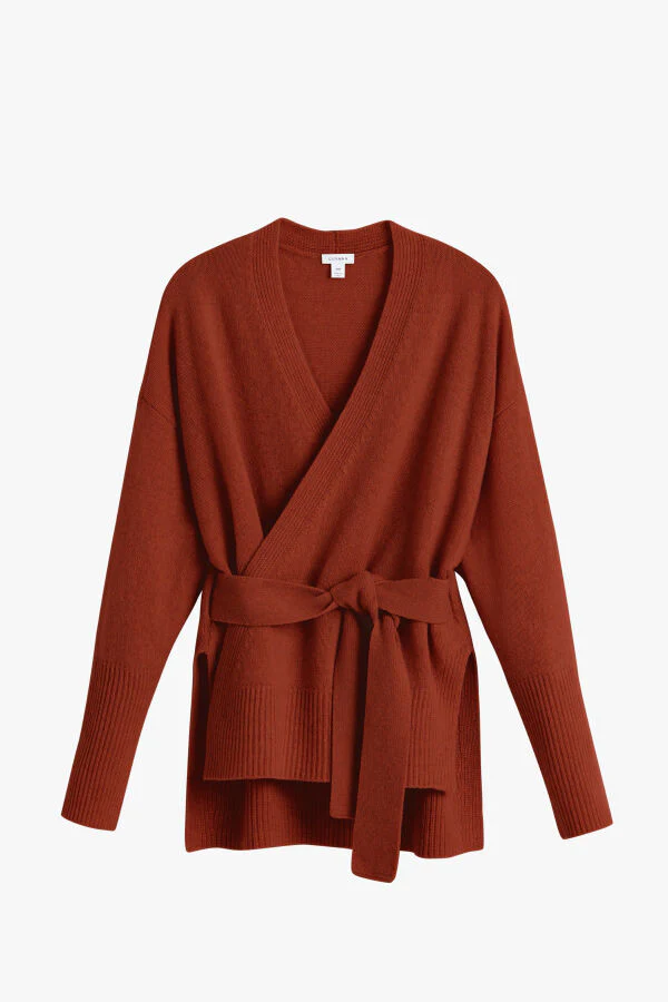 Recycled Cashmere Soft Wrap Sweater - Image 17