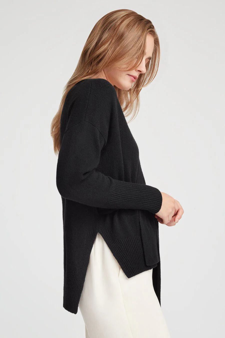 Recycled Cashmere Soft Wrap Sweater - Image 3