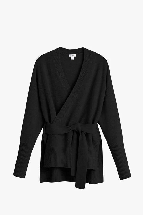 Recycled Cashmere Soft Wrap Sweater - Image 5