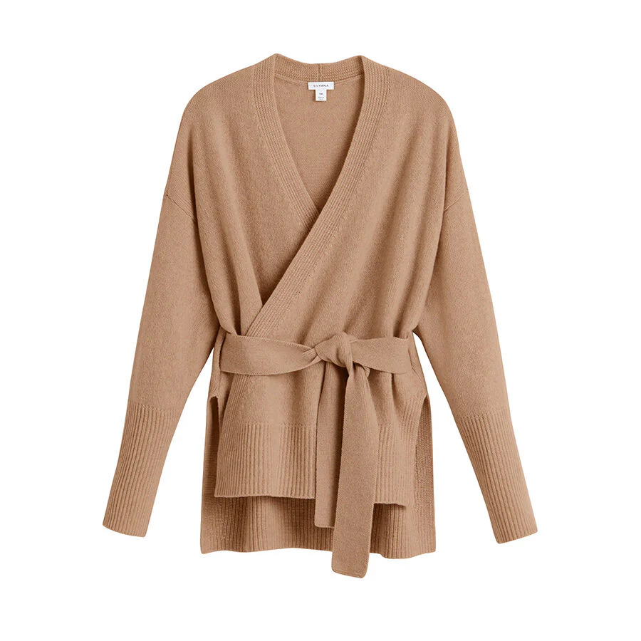 Recycled Cashmere Soft Wrap Sweater - Image 7