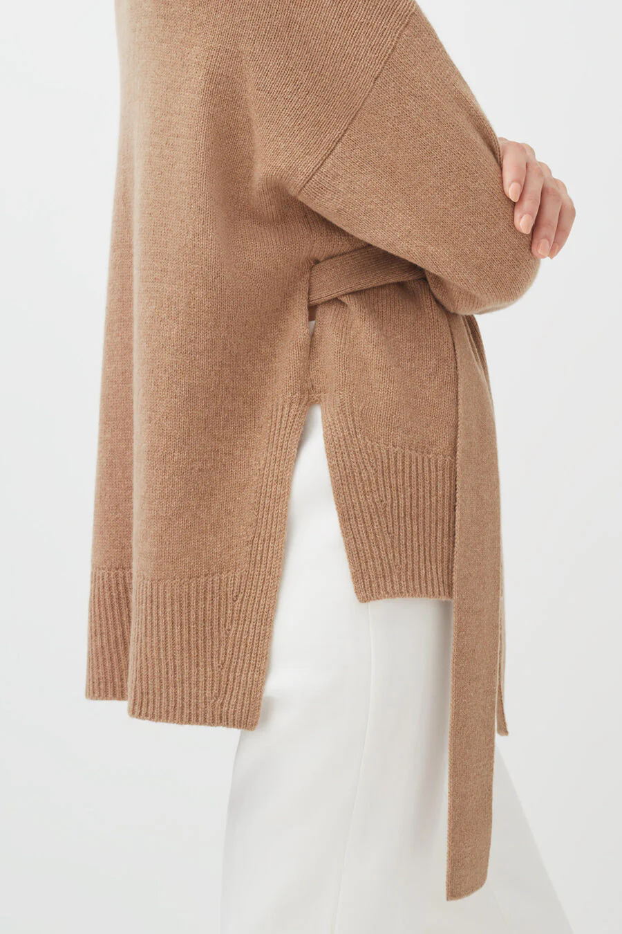 Recycled Cashmere Soft Wrap Sweater - Image 9
