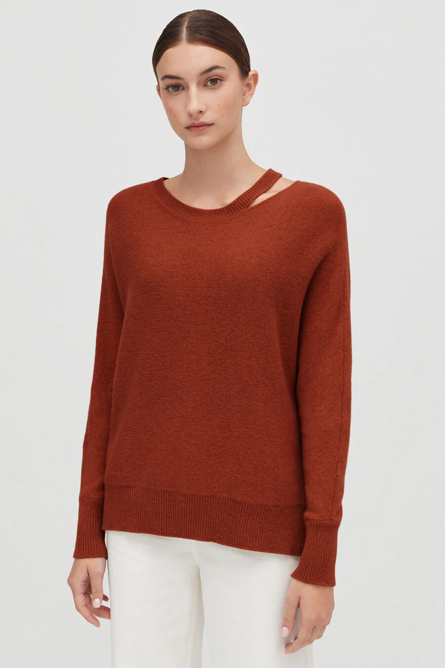 Recycled Cashmere Split-Neck Sweater - Image 18
