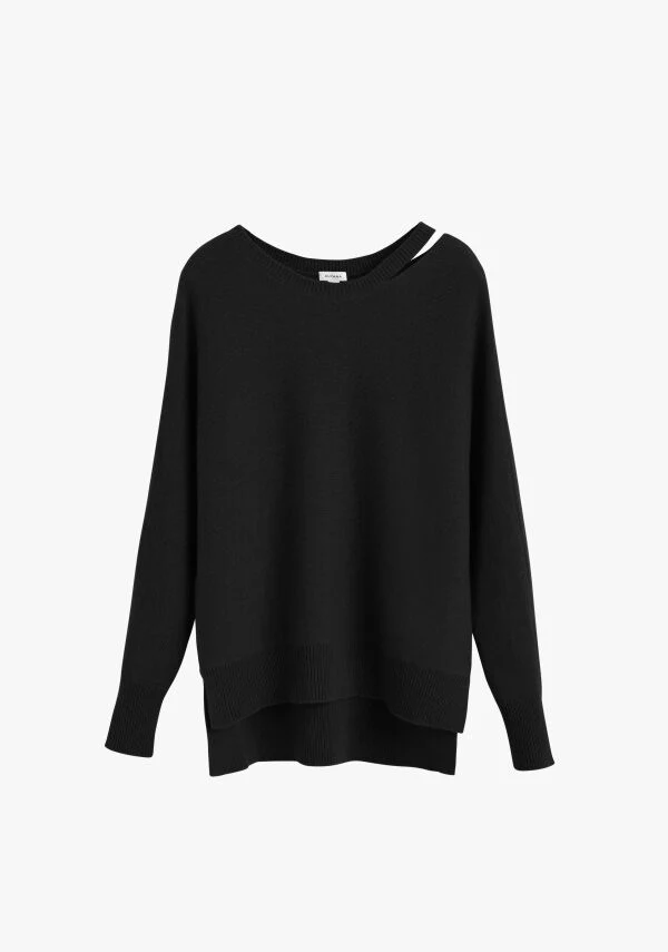 Recycled Cashmere Split-Neck Sweater - Image 5