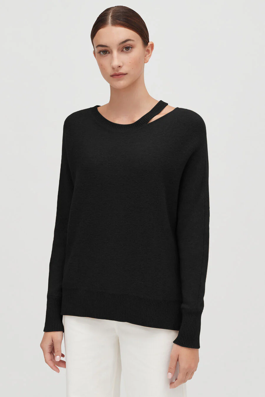 Recycled Cashmere Split-Neck Sweater - Image 6