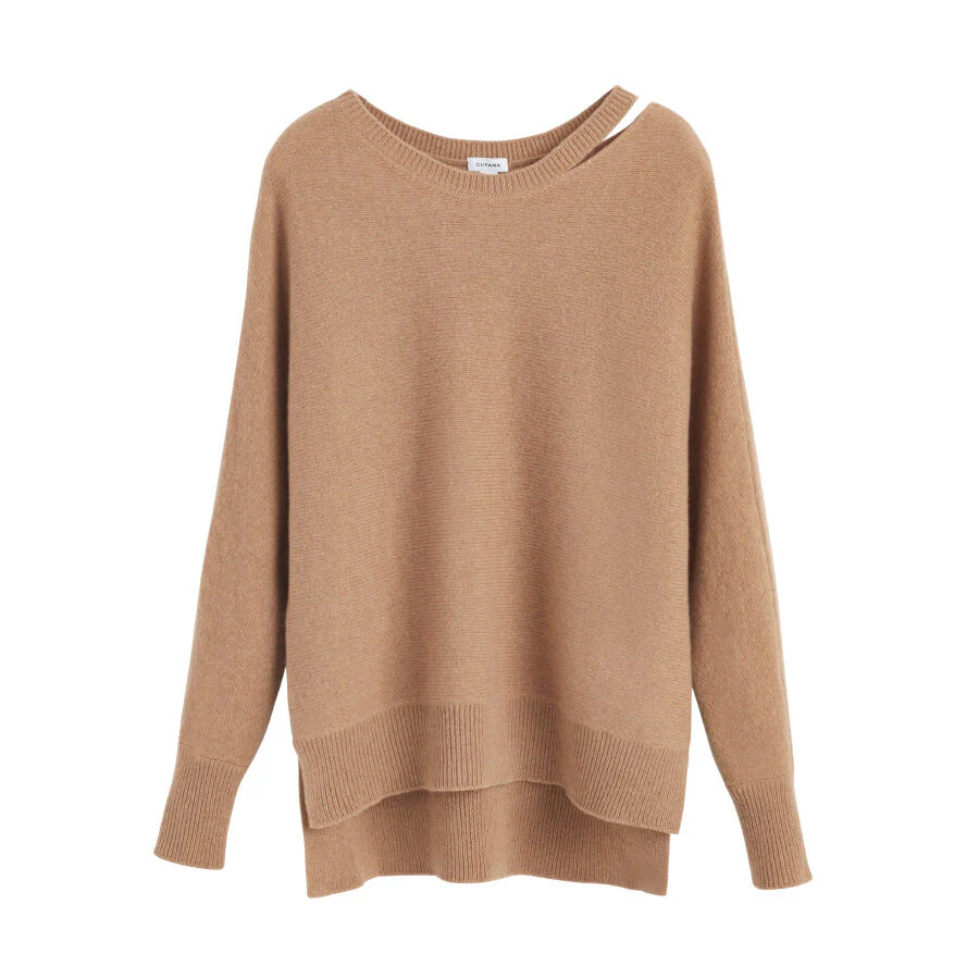 Recycled Cashmere Split-Neck Sweater - Image 7