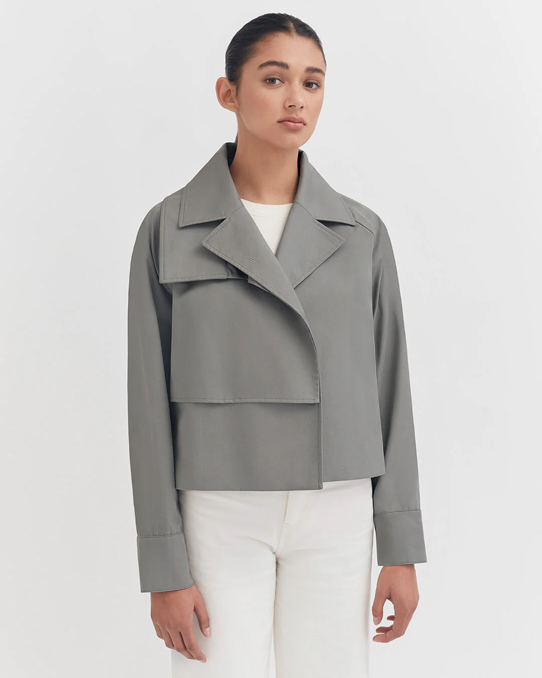 Relaxed Cropped Trench - Image 12