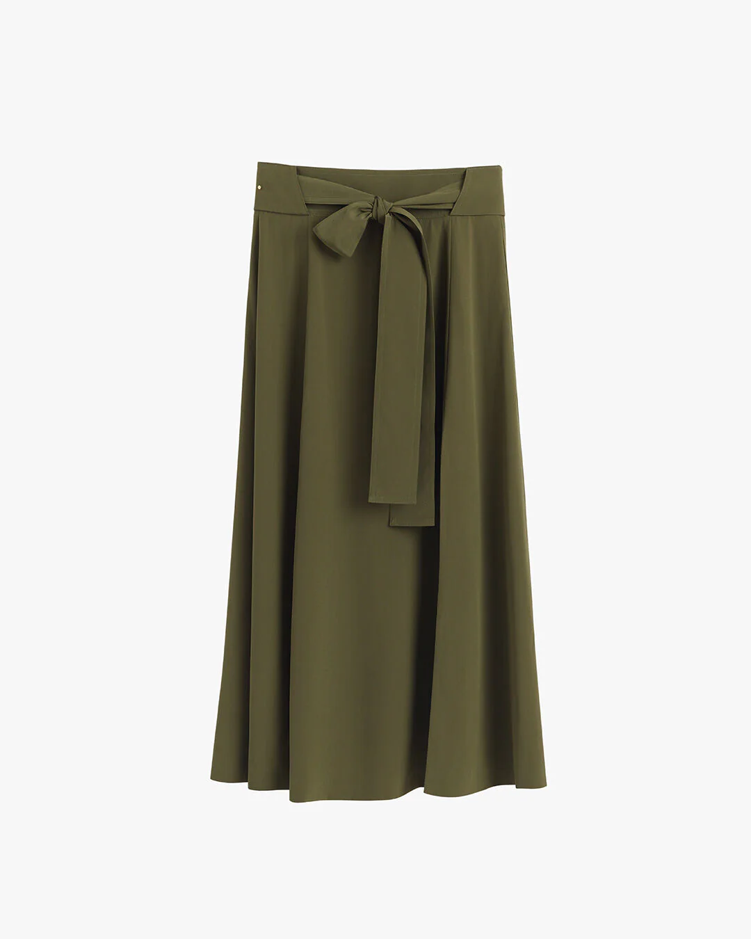 Silk Belted Midi Skirt - Image 11