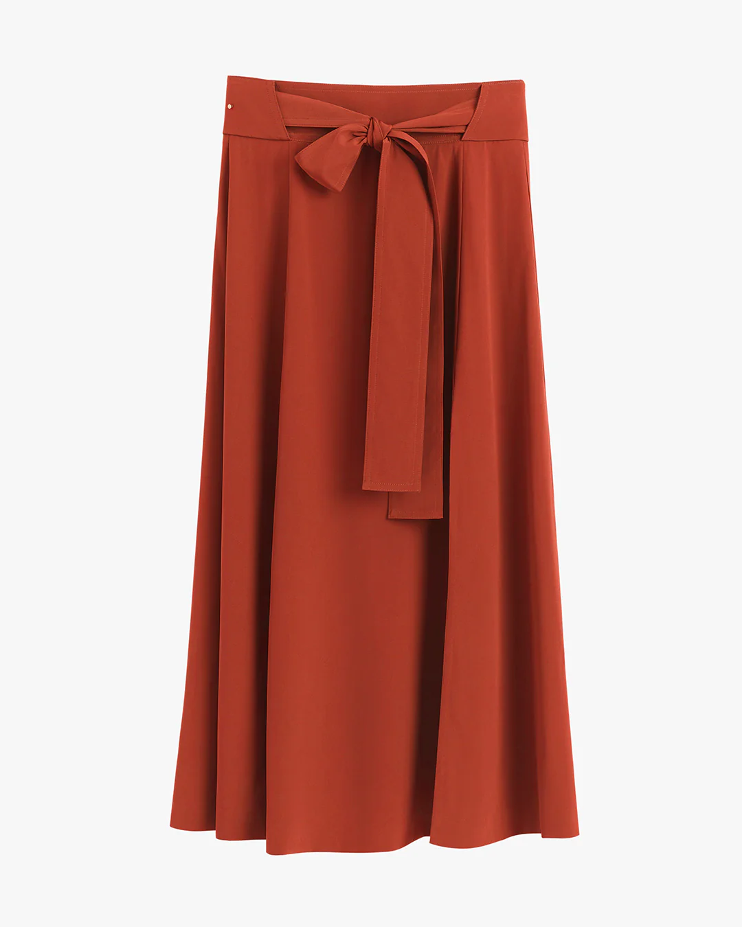 Silk Belted Midi Skirt - Image 13