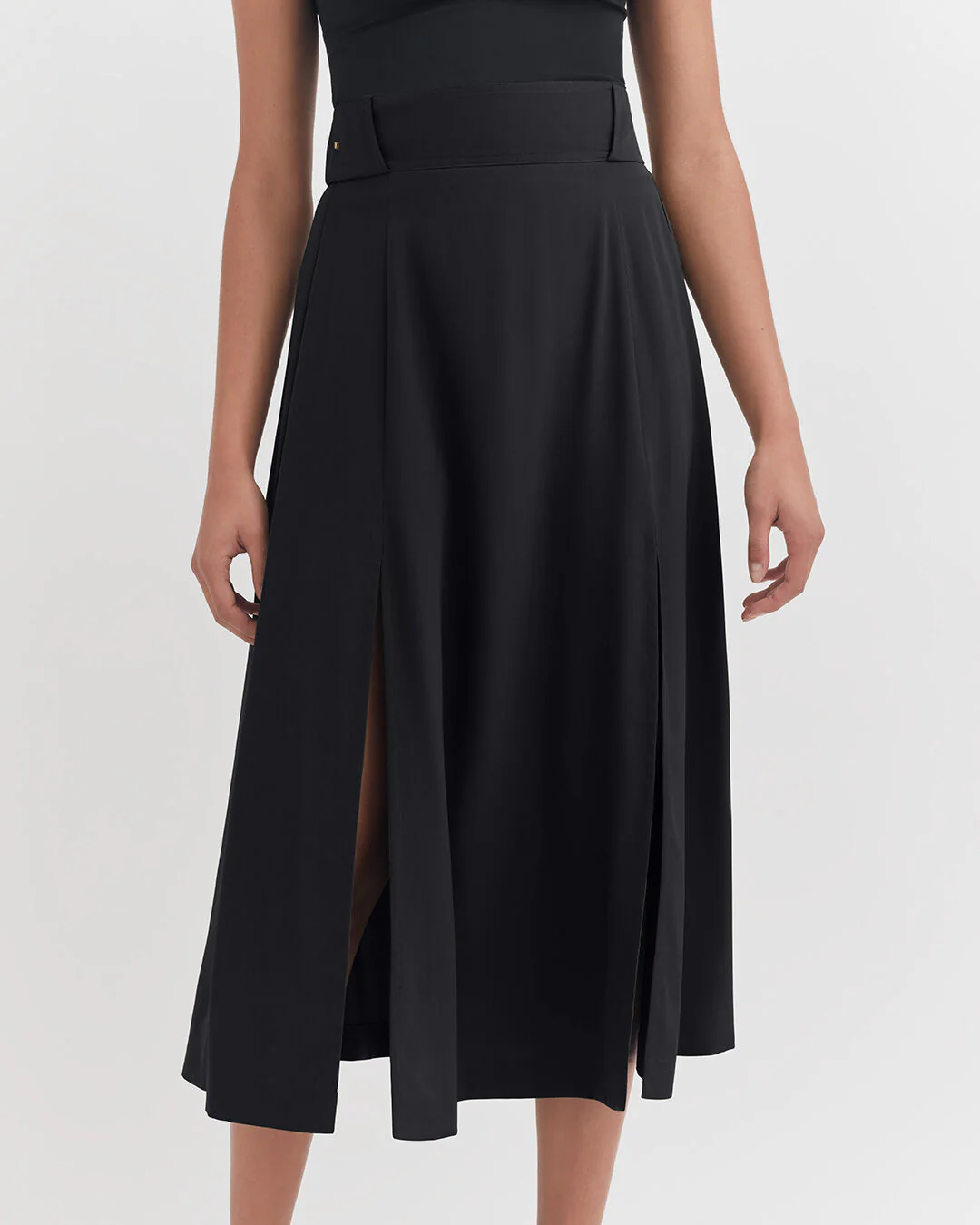 Silk Belted Midi Skirt - Image 3