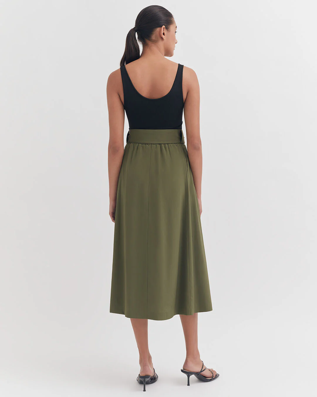 Silk Belted Midi Skirt - Image 8