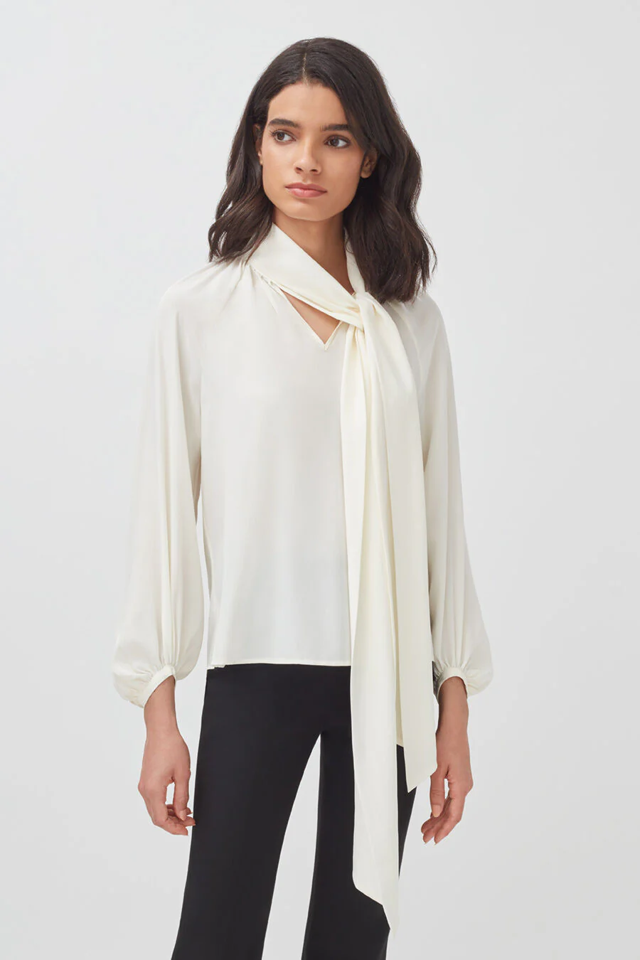 Silk Bow Blouse - Image 10