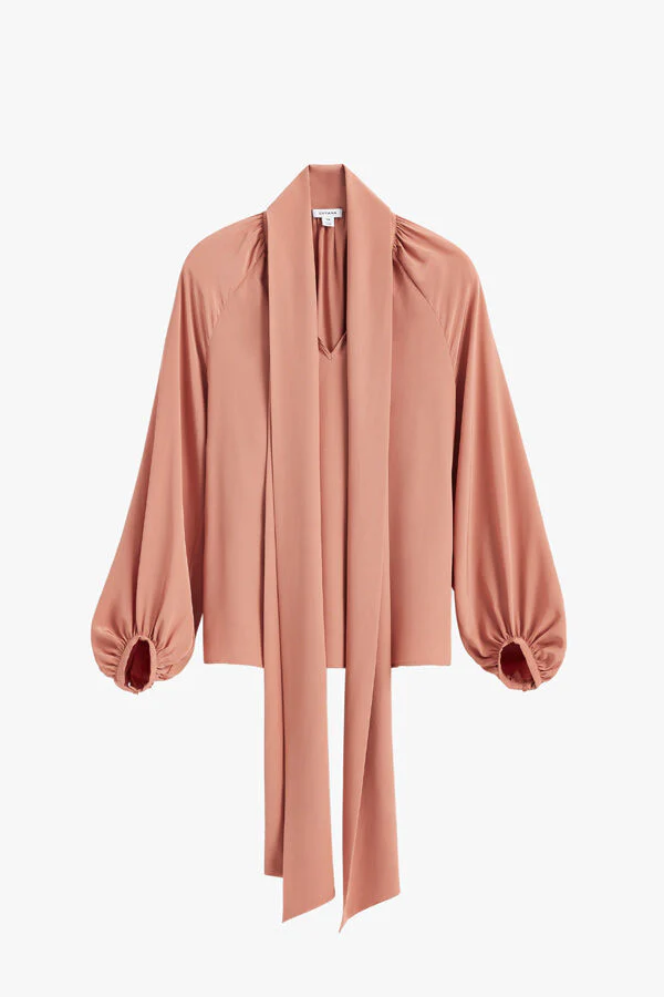 Silk Bow Blouse - Image 14