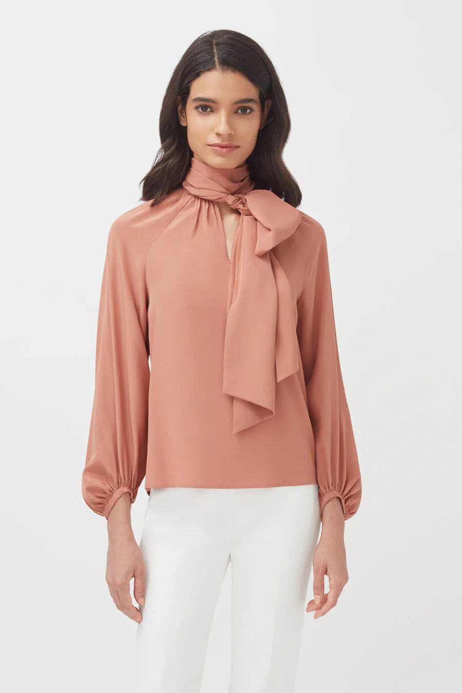 Silk Bow Blouse - Image 15