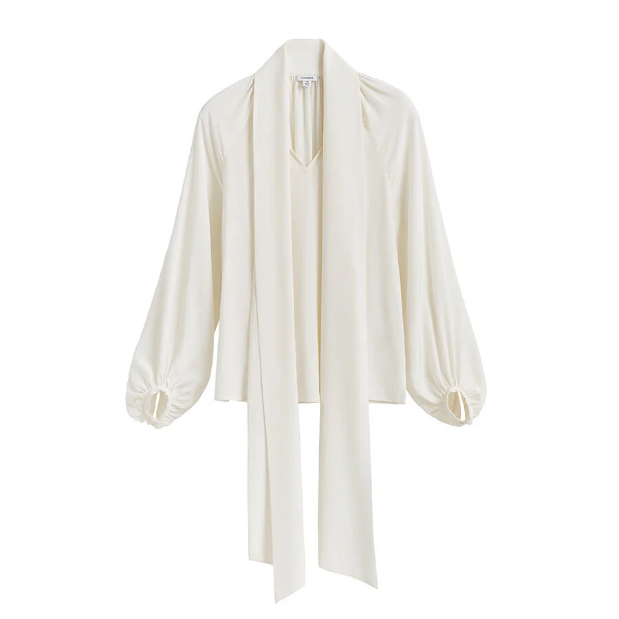 Silk Bow Blouse - Image 6