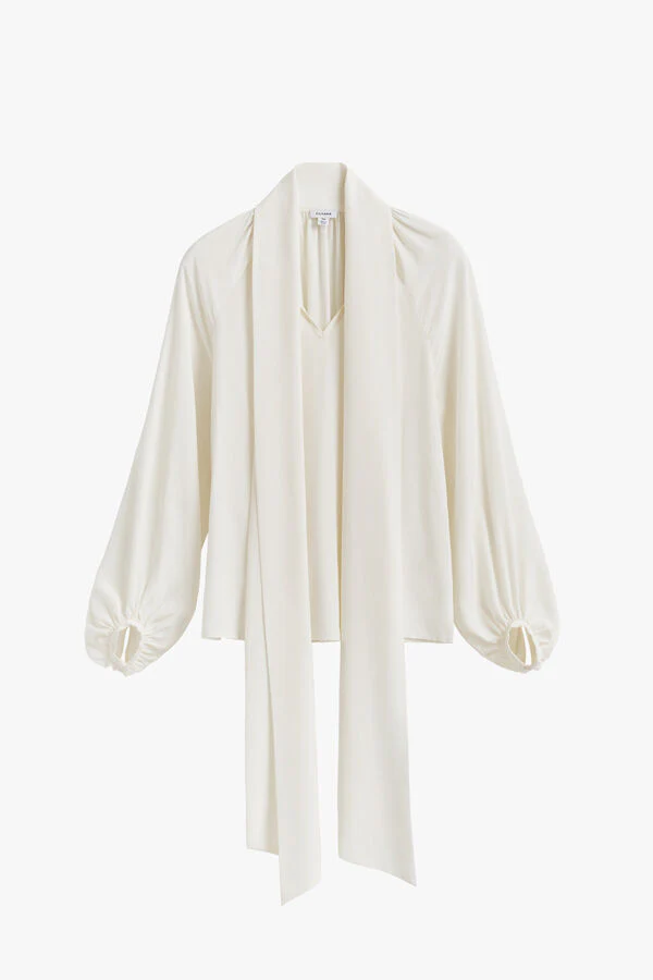 Silk Bow Blouse - Image 9