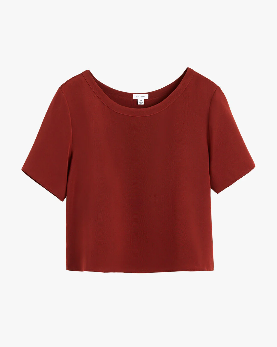 Silk Cropped Crewneck Tee - Image 19