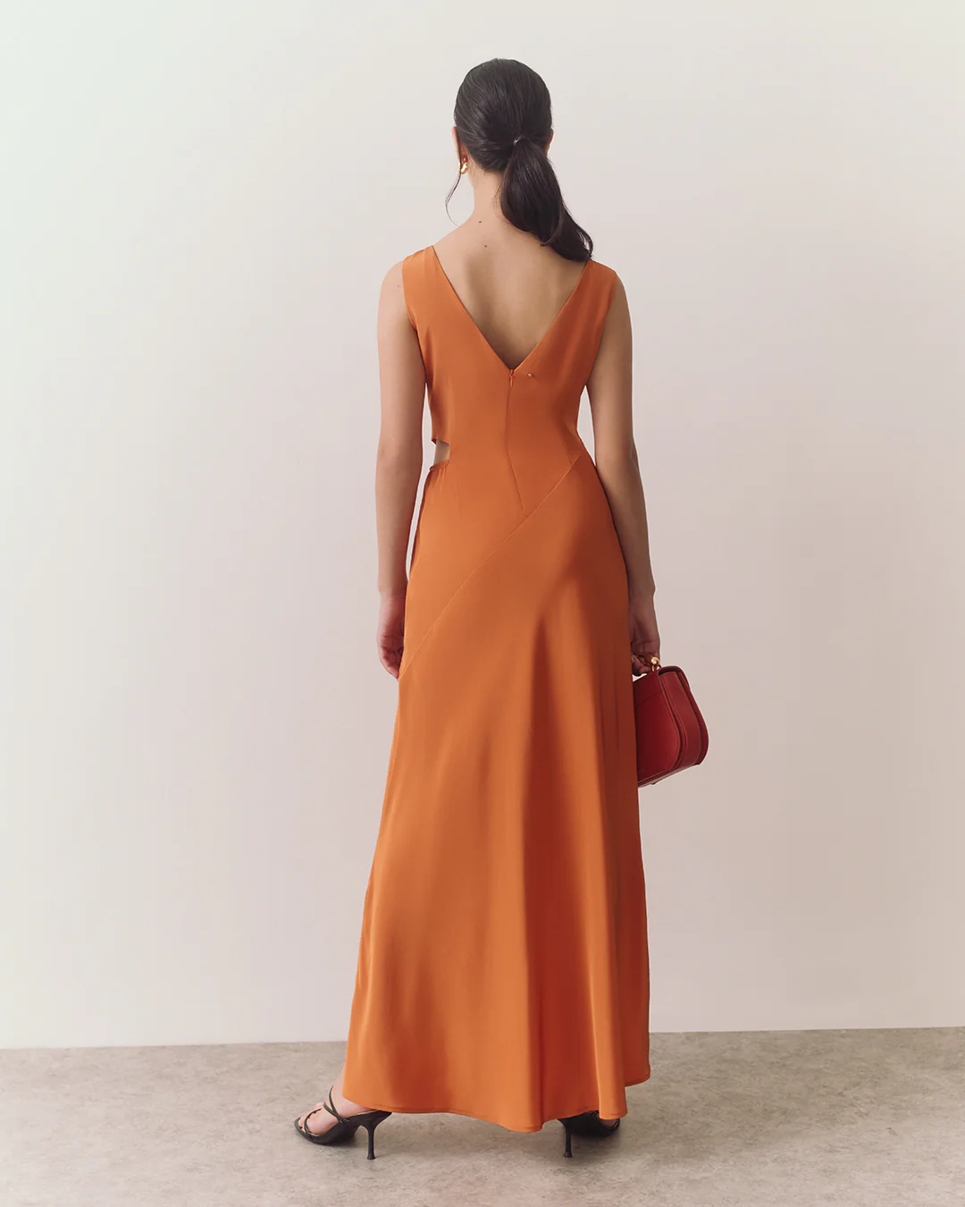 Silk Cut out Dress - Image 10