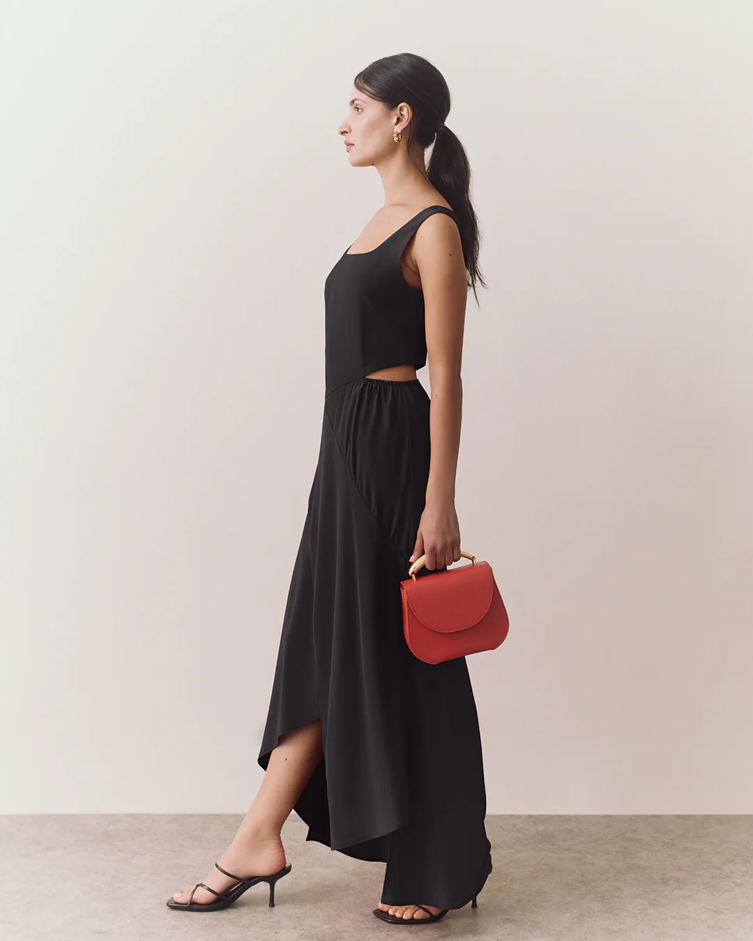 Silk Cut out Dress - Image 6