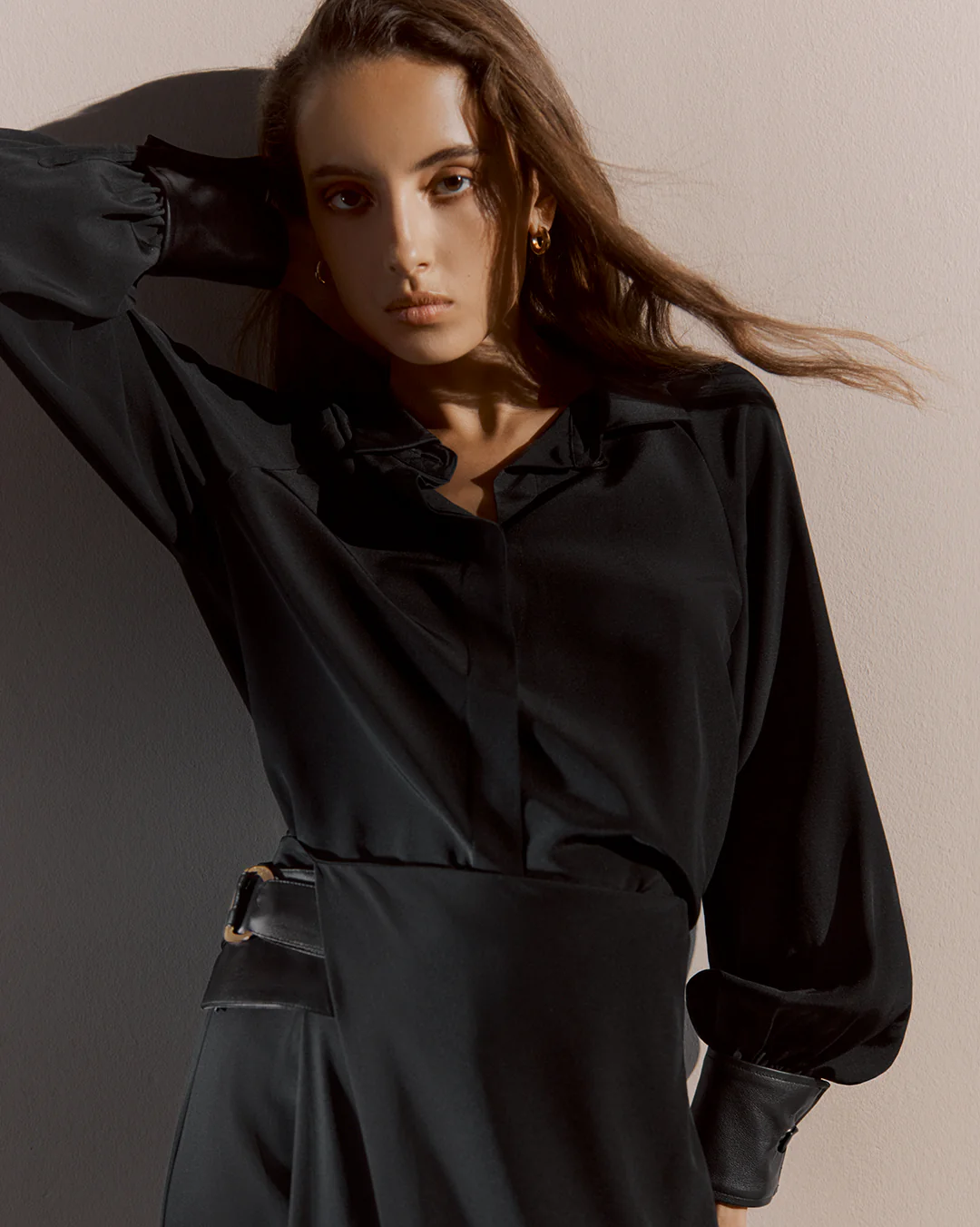 Silk Draped Skirt - Image 3