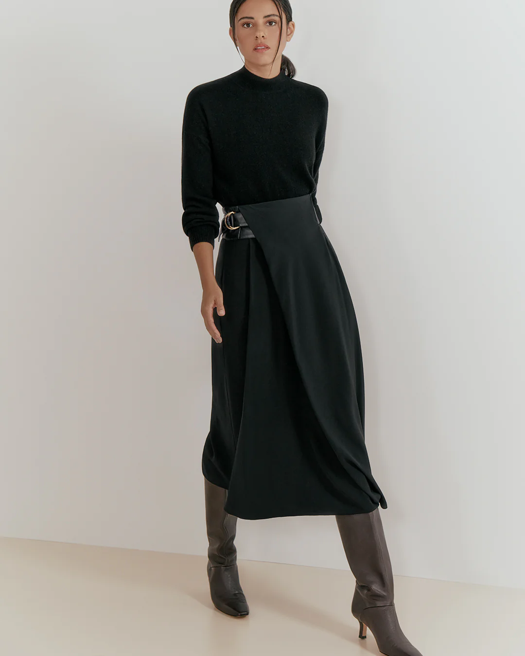 Silk Draped Skirt - Image 4