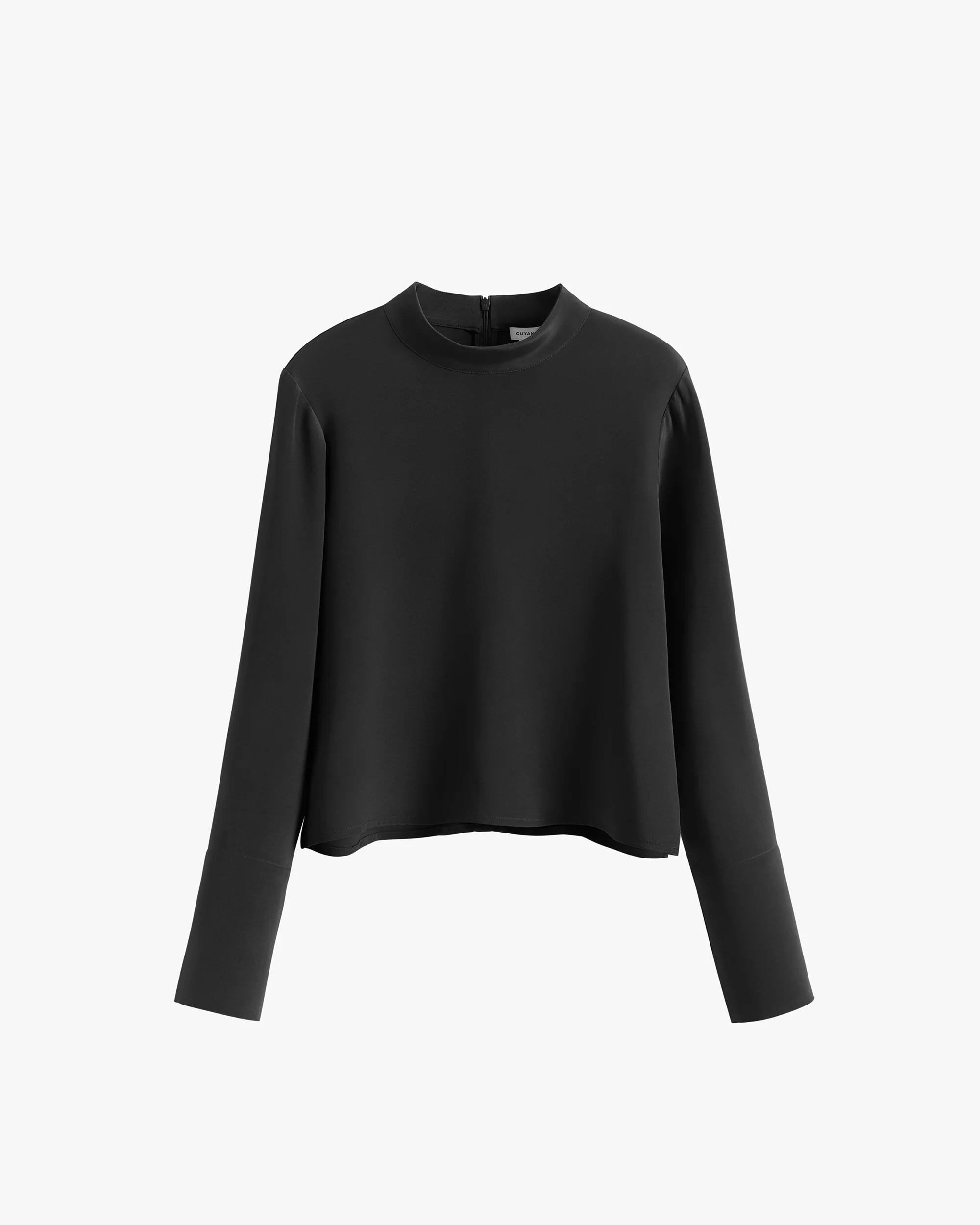 Silk Mock Neck Top - Image 8