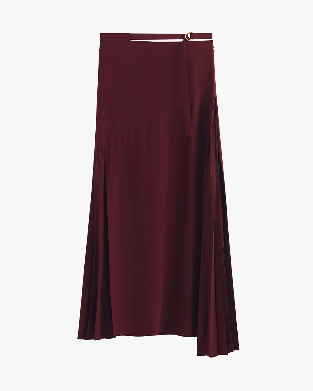 Silk Pleated Side Skirt - Image 12