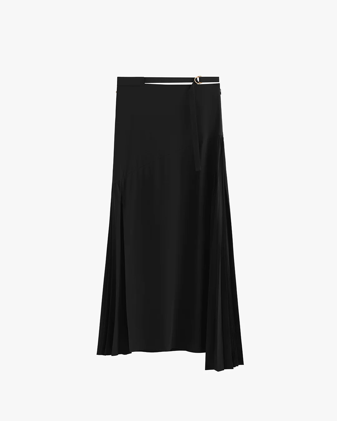 Silk Pleated Side Skirt - Image 6