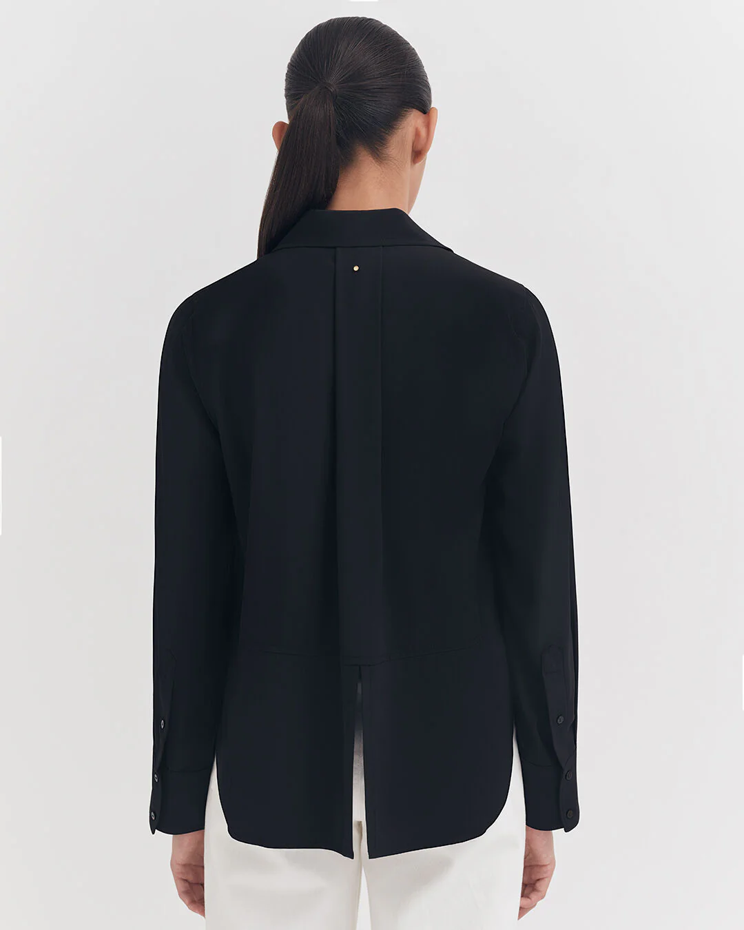 Silk Pocket Front Cropped Shirt - Image 2