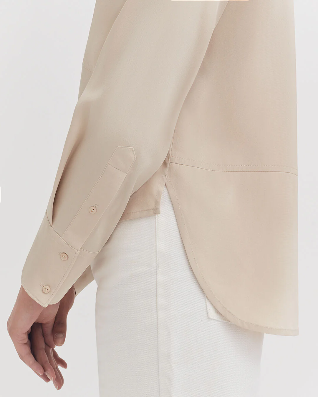 Silk Pocket Front Cropped Shirt - Image 8