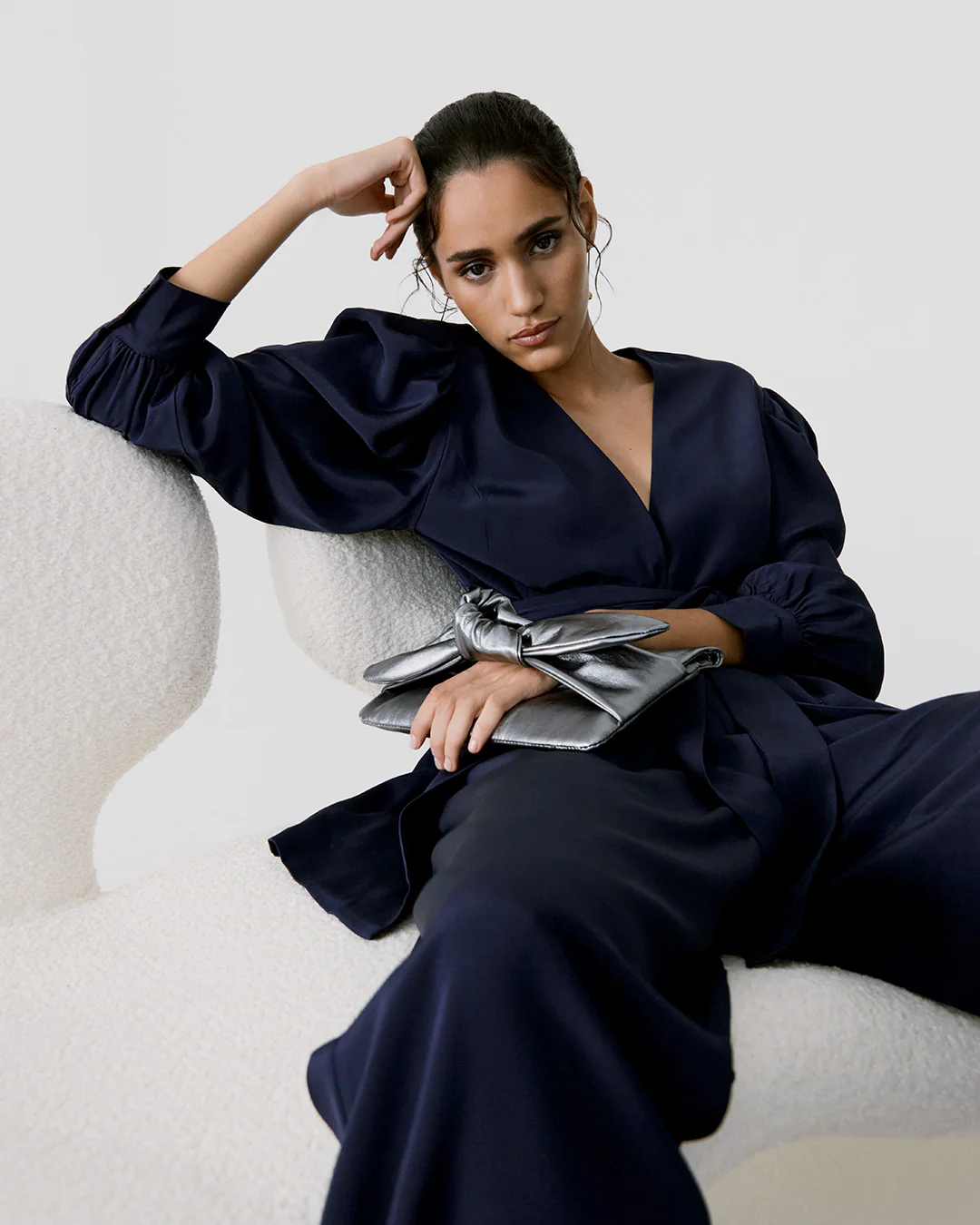 Silk Puff Sleeve Wrap - Image 4
