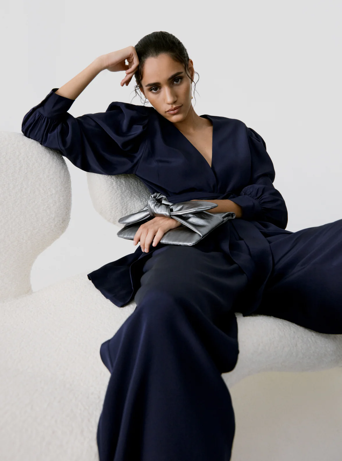 Silk Puff Sleeve Wrap - Image 9