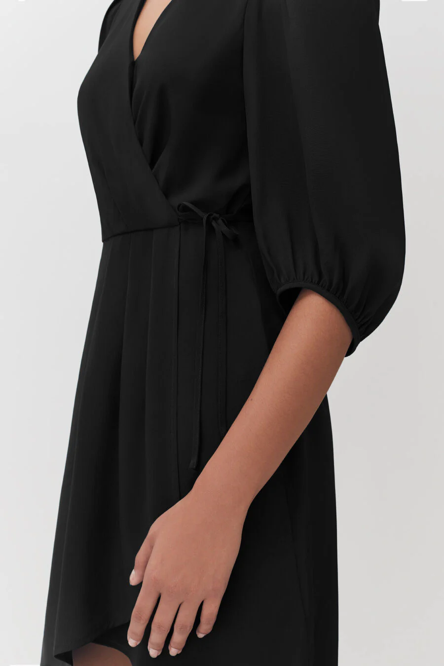 Silk Wrap Mini Dress - Image 2