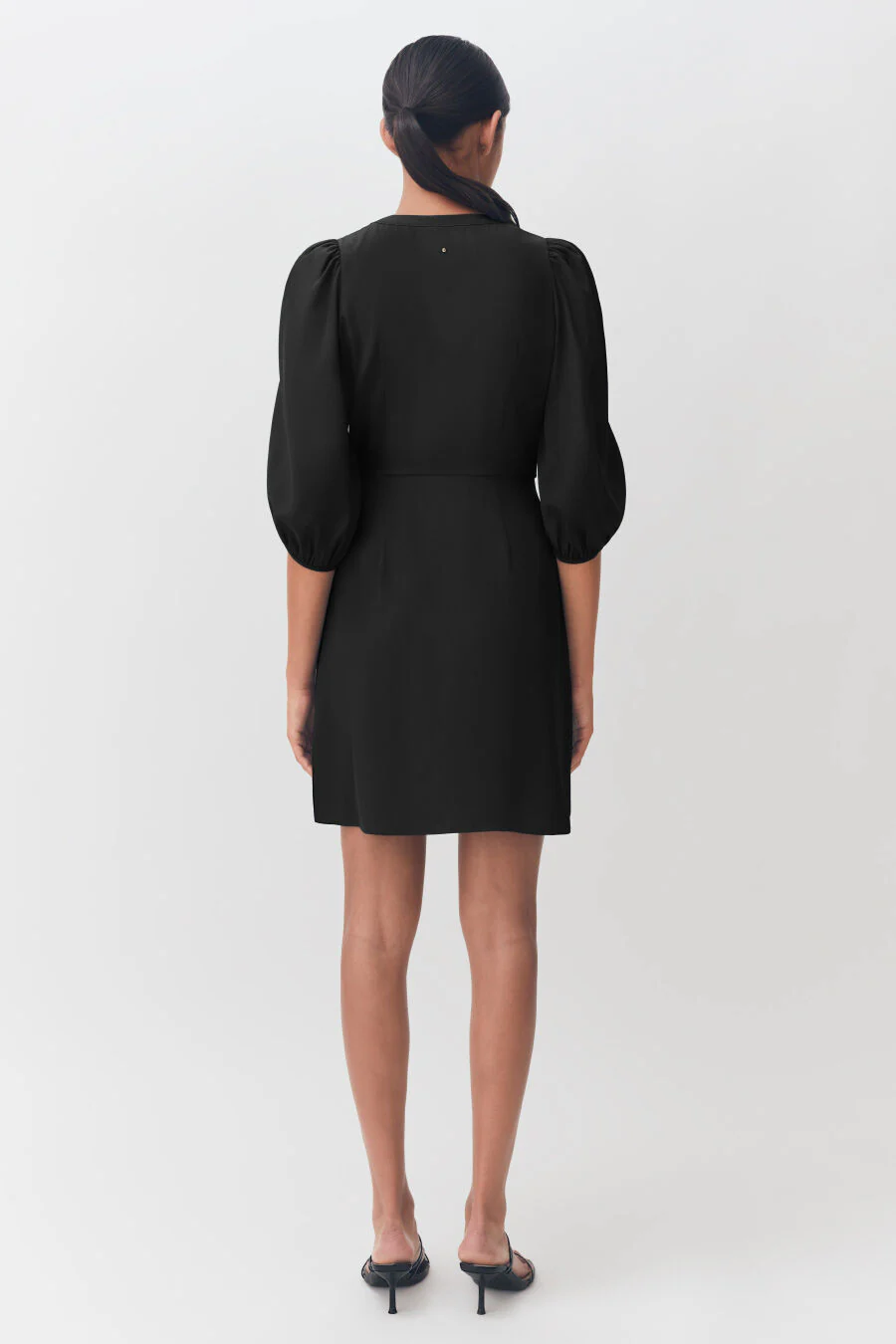 Silk Wrap Mini Dress - Image 3