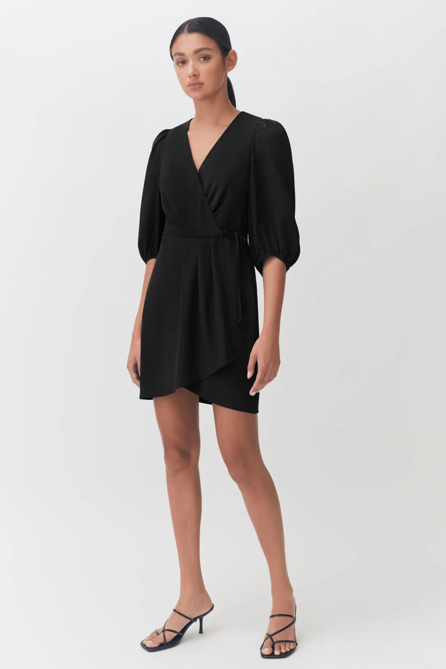 Silk Wrap Mini Dress - Image 5