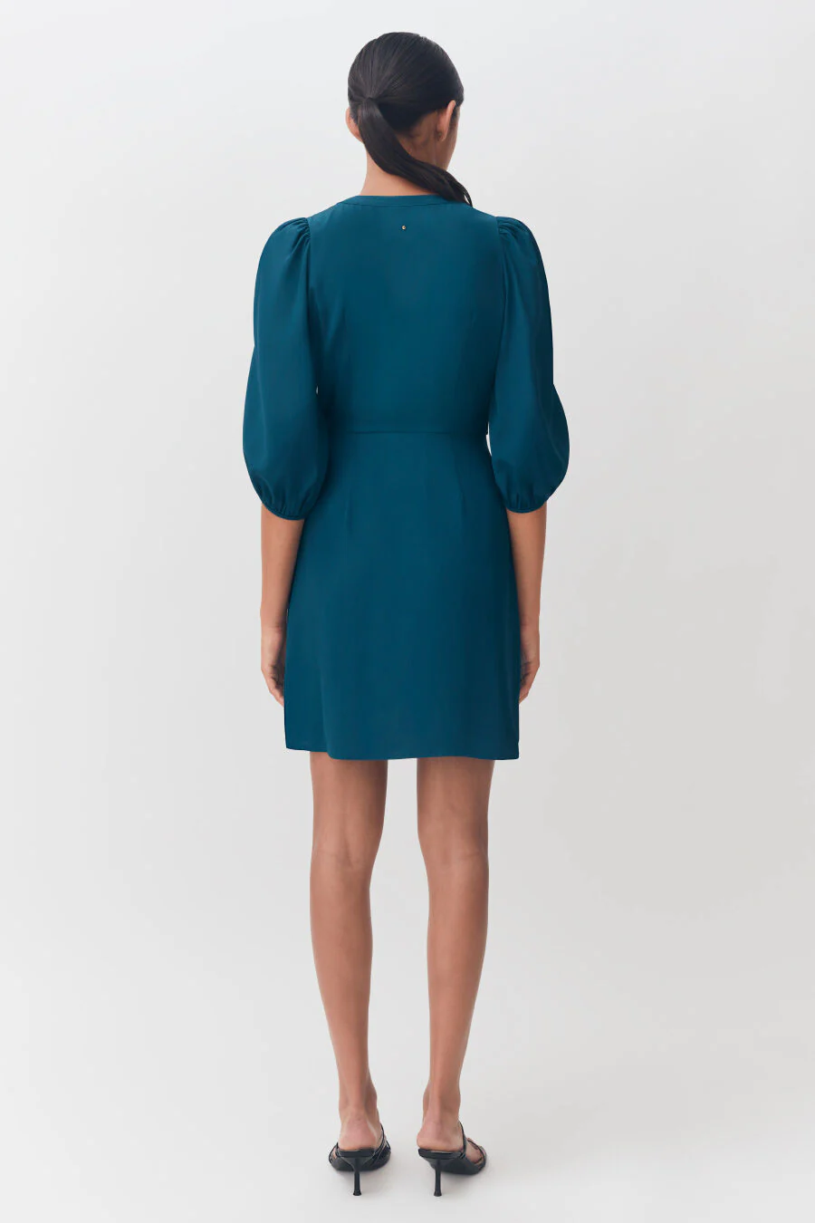 Silk Wrap Mini Dress - Image 8