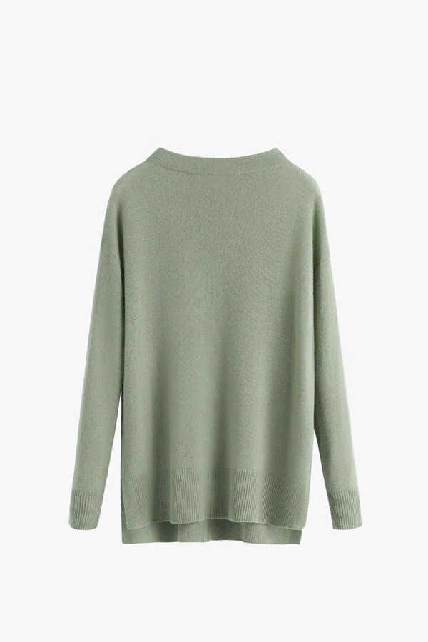 Single-Origin Cashmere Funnel Neck Sweater - Image 19